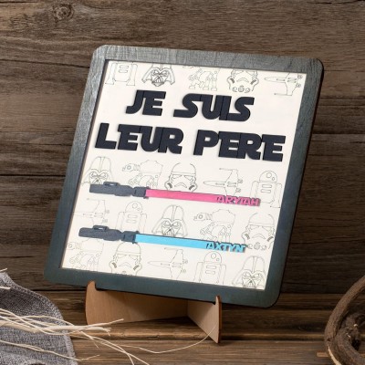 Personnalisé je suis leur père signe avec le nom des enfants pour la fête des pères