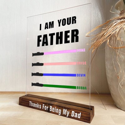 I Am Their Father Sign Personalized Kids Name Frame For Dad Father's Day