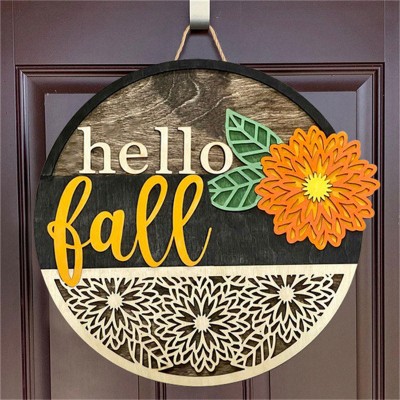 Rosefeels Hello Fall accroche-porte ferme entrée murale décor à la maison panneau de bienvenue