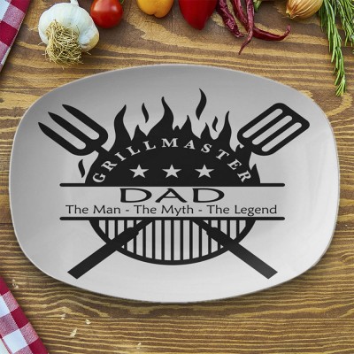 Assiette de barbecue personnalisée papa pour la fête des pères