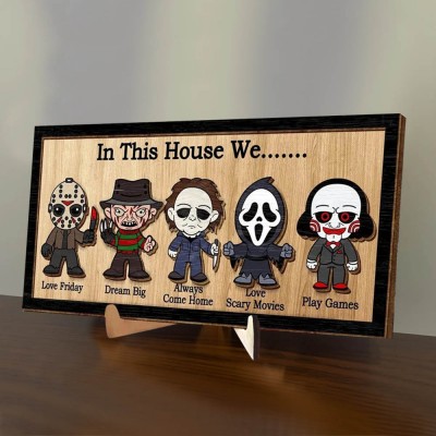 Panneau de film d'horreur Joyeux Halloween Décoration d'intérieur