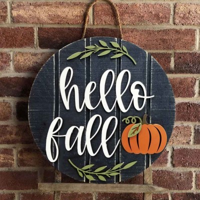 Rosefeels Hello Fall accroche-porte ferme entrée murale décor à la maison panneau de bienvenue