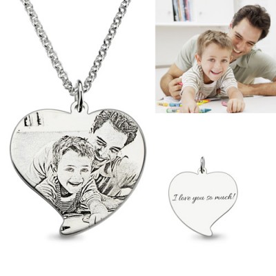 Collier photo gravé personnalisé