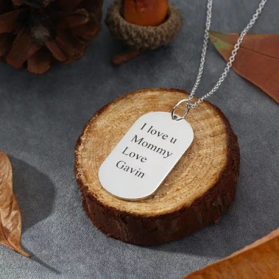 Collier Bar Gravé