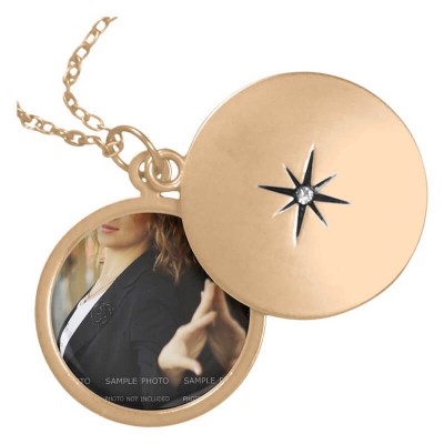 Médaillon photo rond argent personnalisé