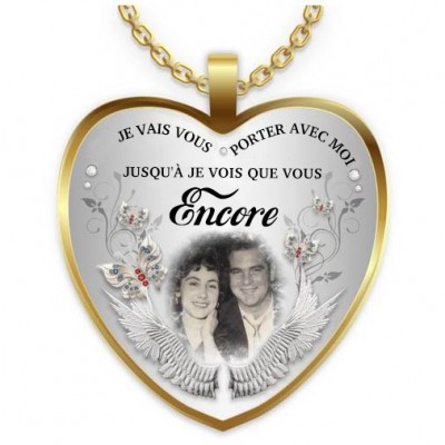 Collier personnalisé "JE VAIS VOUS PORTER AVEC MOI"