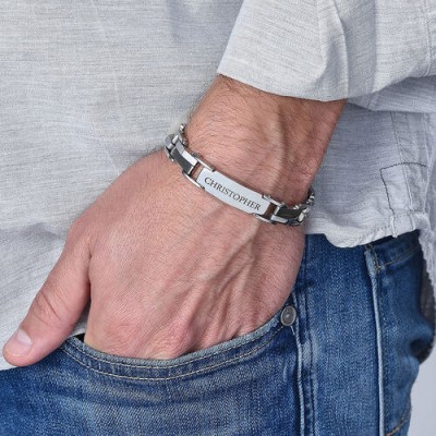 Bracelet gravé pour homme