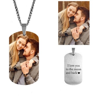 Collier photo Personnaliser-meilleur cadeau pour papa