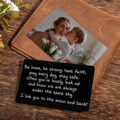 Rosefeels portefeuille en métal personnalisé carte photo note d'amour cadeau d'anniversaire pour maman