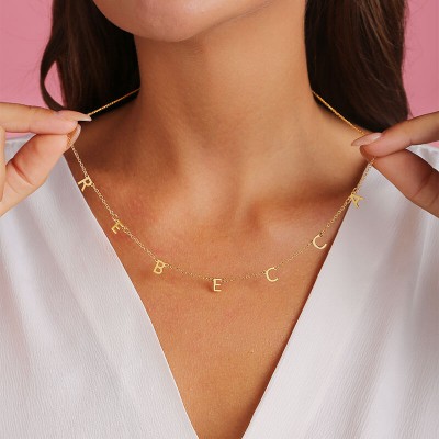 Collier initial personnalisé avec 1-10 initiales