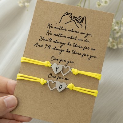 Bracelets Personnalisés Meilleur Ami Sœur Couple d'Amitié pour 2