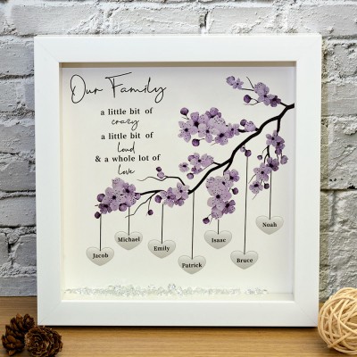 Personalized Family Tree Frame Home Decor Christmas Gift For Mom Grandma