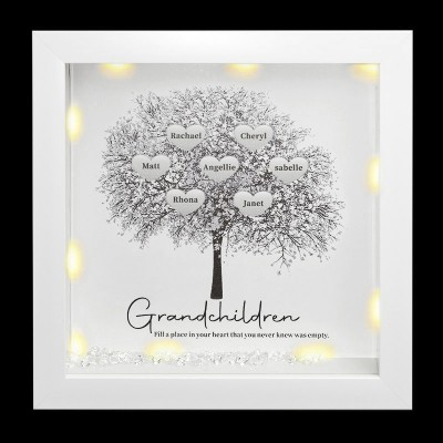 Personalized Family Tree Frame Home Decor Christmas Gift For Mom Grandma