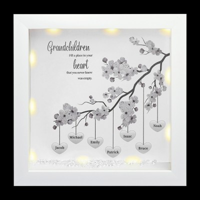 Personalized Family Tree Frame Home Decor Christmas Gift For Mom Grandma