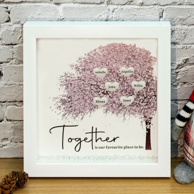 Personalized Family Tree Frame Home Decor Christmas Gift For Mom Grandma