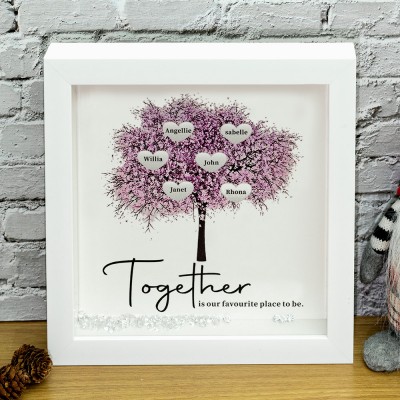 Personalized Family Tree Frame Home Decor Christmas Gift For Mom Grandma