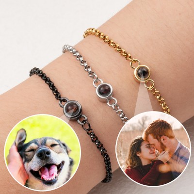 Bracelet de projection de photos personnalisé pour femme, âme sœur, idées cadeaux pour la Saint-Valentin