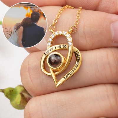 Collier de projection de photos personnalisé pour la femme de l'âme sœur, la Saint-Valentin