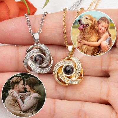 Collier à breloques personnalisé avec Projection de Photo, pour femme, âme sœur, cadeau de saint-valentin