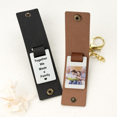 Porte-clés photo personnalisé pour la famille