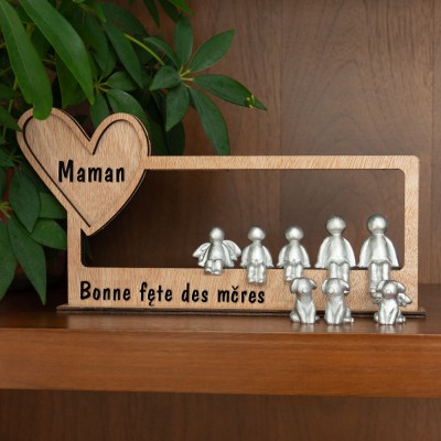 Figurines de sculpture personnalisées Idées cadeaux pour la fête des mères pour maman grand-mère