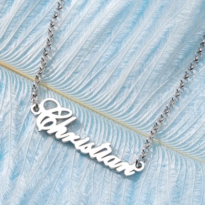 Silver Personalized " Carrie" Style Name Necklace