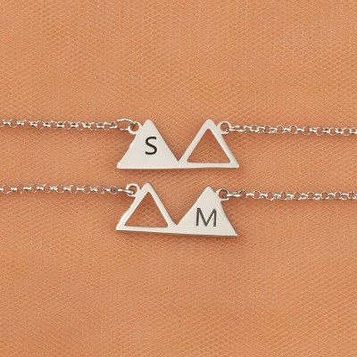 Personalized 2 Best Friend Sister Friendship Necklaces For 2