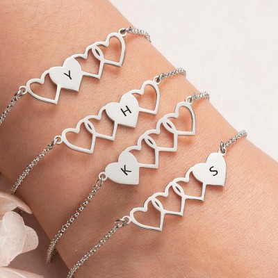 Bracelets d'amitié personnalisés Best Friend Sister pour 4