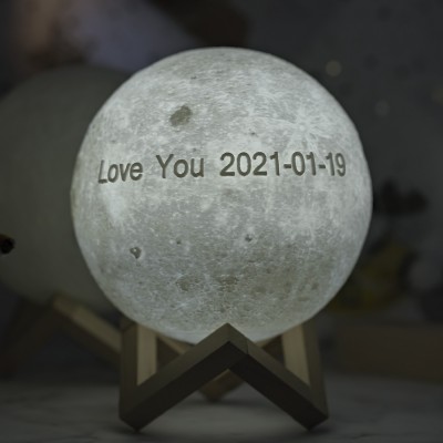 Lampe de lune personnalisée Multi Color 3D Photo Moon Light Touch Home Decor pour la fête des mères