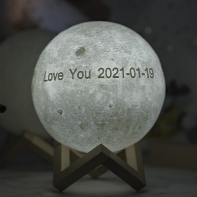 Lampe de lune personnalisée Multi Color 3D Photo Moon Light Touch Home Decor pour la Saint-Valentin en couple