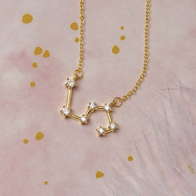 Collier Constellation Zodiaque Céleste Lion Personnalisé