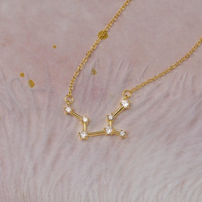 Collier Constellation Zodiaque Vierge Céleste Personnalisé