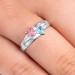 Double Heart Birthstone Promise Ring