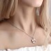 Cat Shaped Photo Necklace Silver