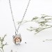 Cat Shaped Photo Necklace Silver