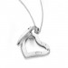 Crystal Heart Floating Locket Necklace With Heart Photo Charm