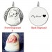 Personalized Photo Birthstone Necklace Baby Feet Jewelry