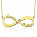 Infinity Name Necklace With Birthstones