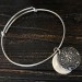 Handwritten Expandable Bracelet With Charm