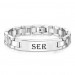 Bracelet pour homme deux tons en argent personnalis