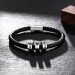 Bracelet en cuir noir personnalis