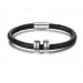 Bracelet en cuir noir personnalis