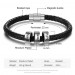 Bracelet en cuir noir personnalis