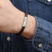 Bracelet en cuir contrast