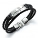 Bracelet de barre en cuir grav